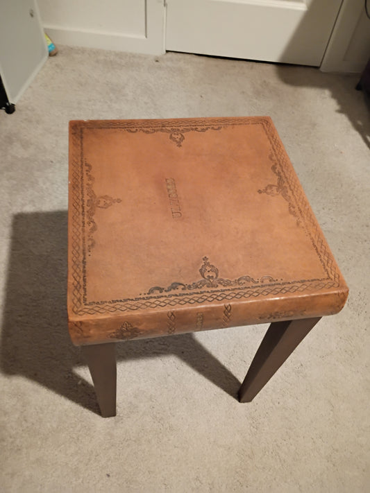 Handcrafted Ulysses Book-Top Accent Table