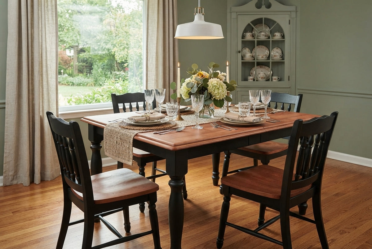 Restored Vintage Dining Set with Chairs